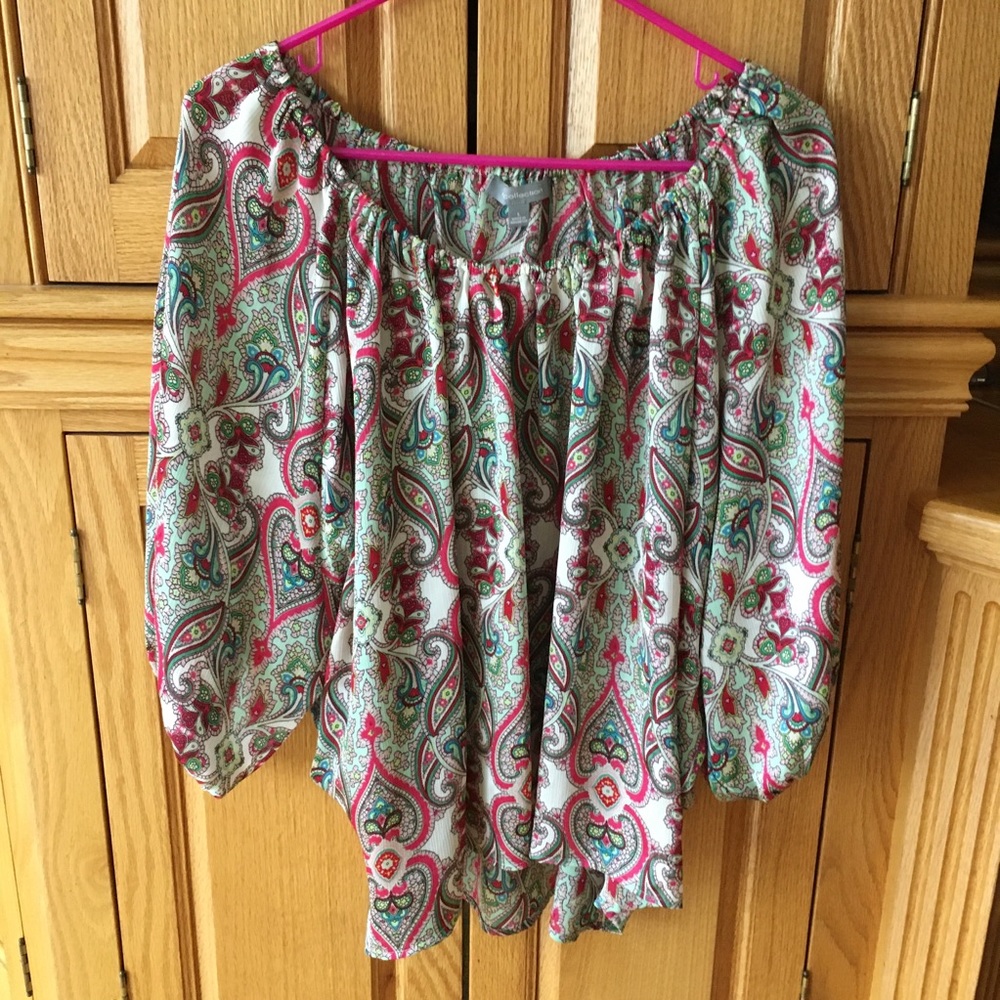 NY Collection paisley top